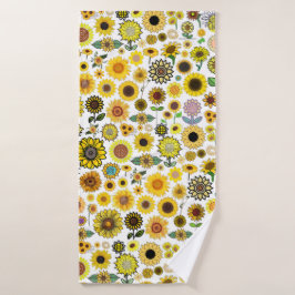 De Banho Sunflower Designer Beach Bath Toalha Rag Set