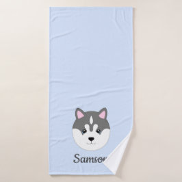 De Banho Toalha Azul Claro Cachorro