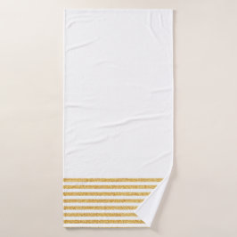 De Banho Toalha Dourada Stripe Bath