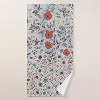 De Banho Toalha florais artístico 