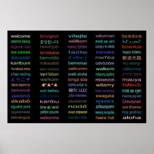 Dê boas-vindas ao poster de 80 línguas - 5