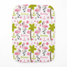 Os flamingos cor-de-rosa personalizaram o pano do