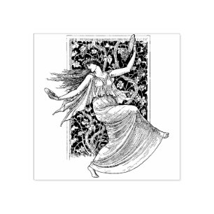 De Borracha Art Nouveau Dancer - Carimbo