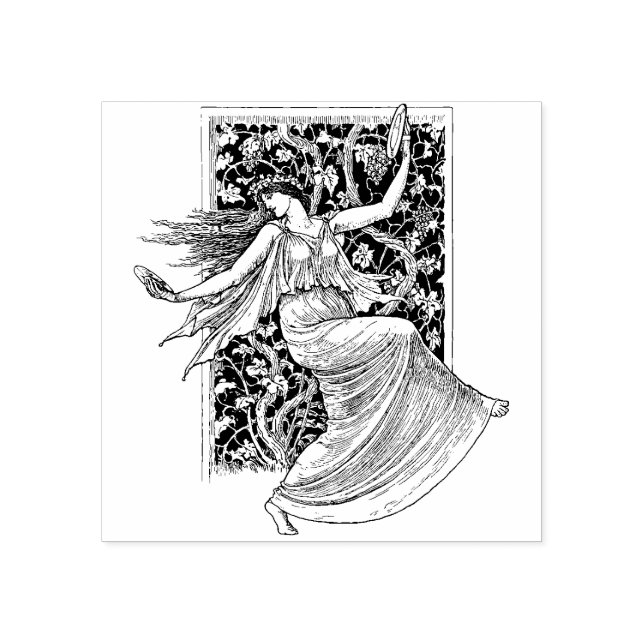 De Borracha Art Nouveau Dancer - Carimbo (Impressão)