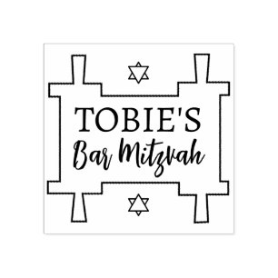 De Borracha BM Bat ou Bar Mitzvah Torah Carimbo
