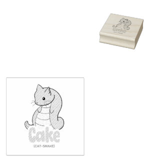 De Borracha Bolo (Cat + Cobra) Carimbo com Tinta