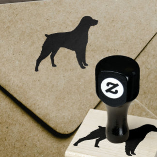 De Borracha Brittany Spaniel Raça Silhouette Carimbo