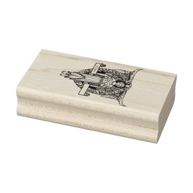 De Borracha Carimbo Angelic Ex-Libris (Carimbo)