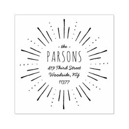 De Borracha Carimbo do endereço do Starburst Monographic