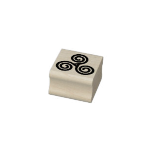 De Borracha Carimbo Espiral Triplo