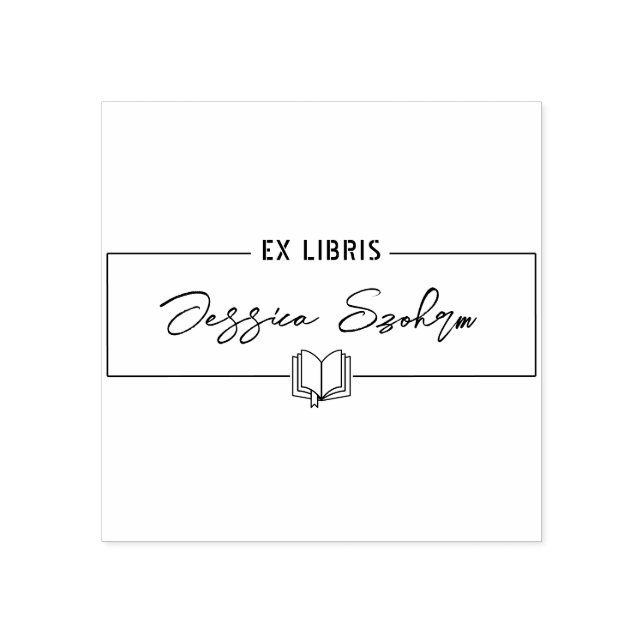 De Borracha Carimbo Exlíbrio para livros,Ex Carimbo Libris par (Impressão)