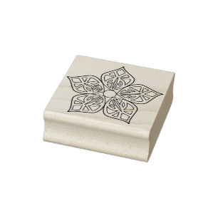 De Borracha Carimbo Floral Bloom