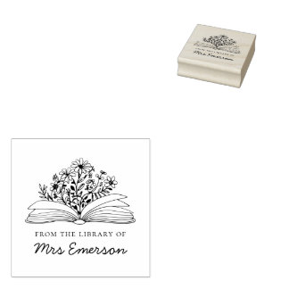 De Borracha Carimbo Floral do Professor