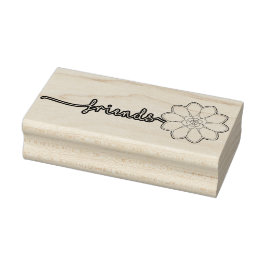 De Borracha Carimbo floral dos amigos