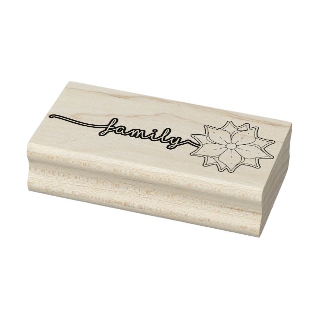 De Borracha Carimbo Floral Familiar (Carimbo)