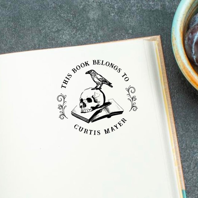 De Borracha Carimbo Gótico & Crow 'Da Biblioteca De' (Criador carregado)