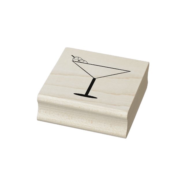 De Borracha Carimbo Martini Glass Art (Carimbo)