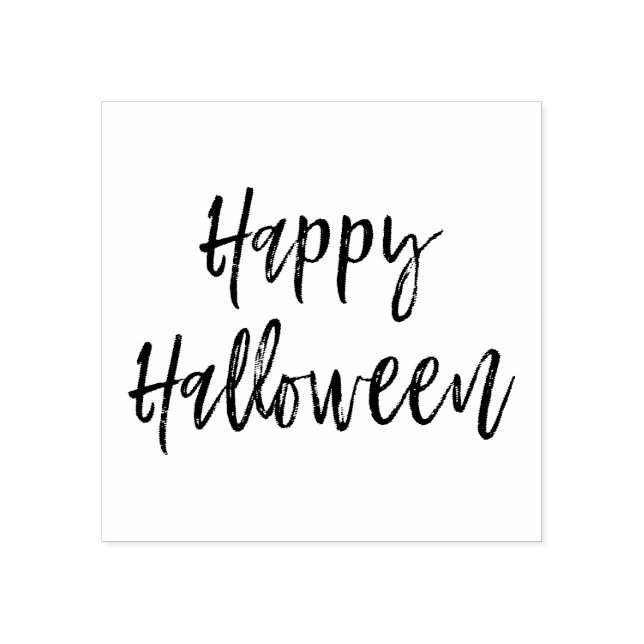 De Borracha Carimbo Moderno do Feliz Halloween (Impressão)