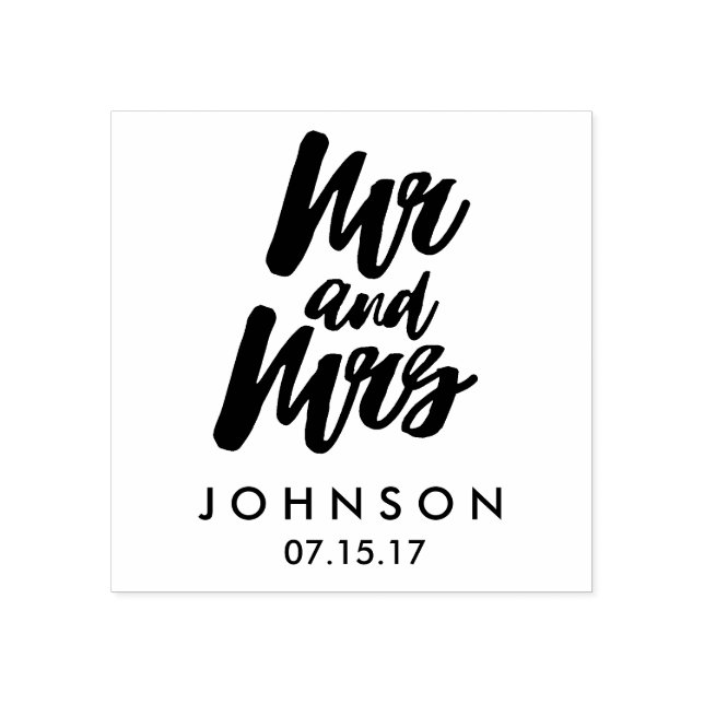 De Borracha Carimbo Personalizado do Sr. e Sra. Rubber (Impressão)