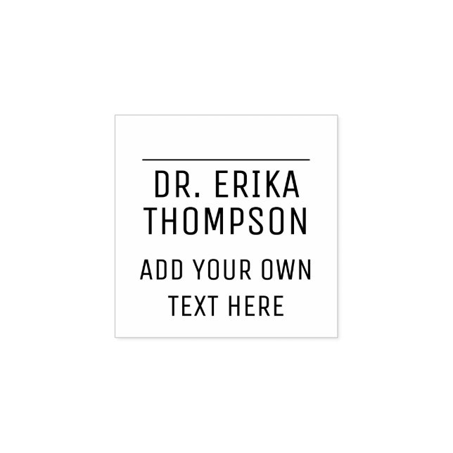 De Borracha carimbo profissional (médico) para adicionar assin (Impressão)