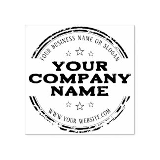 De Borracha CARIMBO RÚSTICO ELEGANTE | Logotipo comercial pers