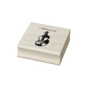 De Borracha Carimbo Violino Personalizável