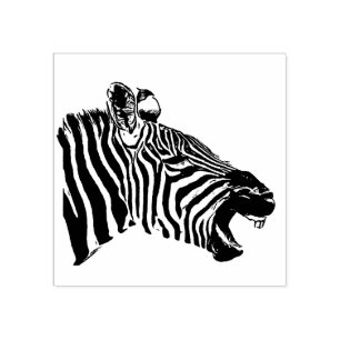 De Borracha Carimbo Zebra