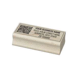 De Borracha Código QR Personalizado Nome Endereço Carimbo Pers