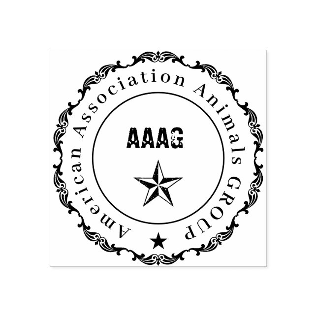 De Borracha Crie um Carimbo Redondo com Estrelas Design (Impressão)