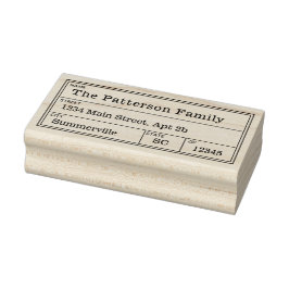 De Borracha Endereço Vintage Carimbo Carimbo Endereço Postal