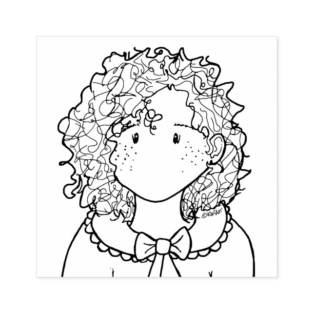 De Borracha ©️ Kim Niles CURLY GIRL - Carimbo (Impressão)