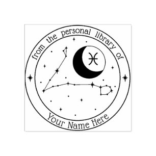 De Borracha Peixes Carimbo Zodiac Personalizado
