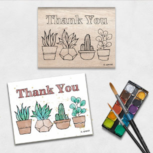 De Borracha Plantas Potentes Obrigado Carimbo por Pintura