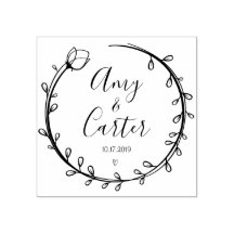 Rústico Jardim Guarde o logotipo da data Carimbo