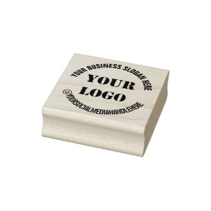 De Borracha Texto personalizado do logotipo da empresa Carimbo