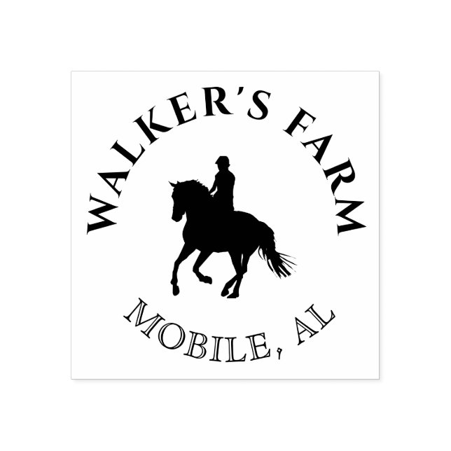 De Borracha Vintage elegante cavaleiro monograma Carimbo (Impressão)