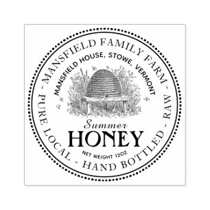 De Borracha Vintage Garden Skep Hive Summer Carimbo