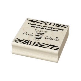 De Borracha Zebra Rosa Obrigado Carimbo | Suprimentos para emp