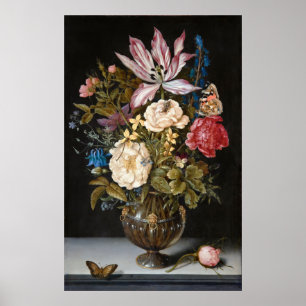 De Bosschart vida ainda com poster das flores