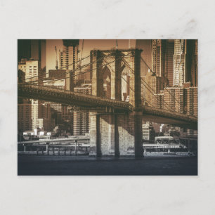 "De Brooklyn a Manhattan" cartão postal