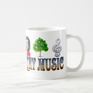De Café #0163 EU AMO a caneca da MÚSICA COUNTRY