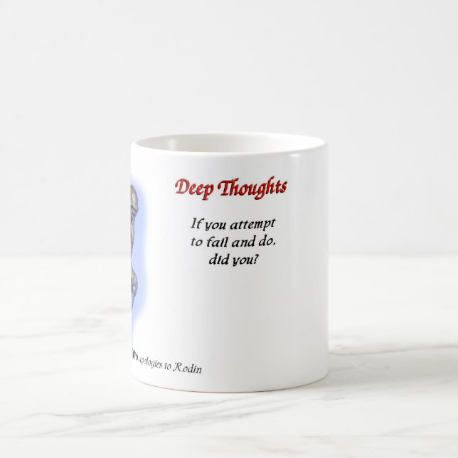 De Café 22 Pensamentos profundos - caneca falhada (Centro)