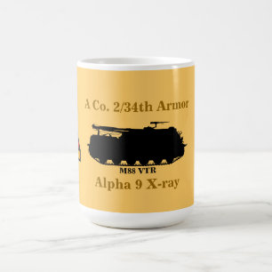 De Café 2/34th Armadura, 25os Inf. Div. Caneca do costume