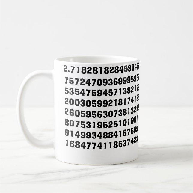 De Café 2,7182818284590… Caneca (Esquerda)