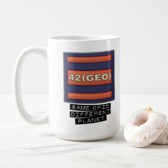 De Café 42 (GEO) caneca cerâmica. (Com Donut)