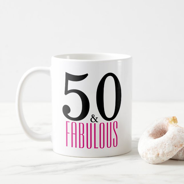 De Café 50 bonitos e rosa/preto fabulosos da caneca do (Com Donut)