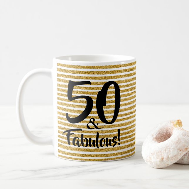 De Café 50 e Fabulosa caneca Dourada (Com Donut)