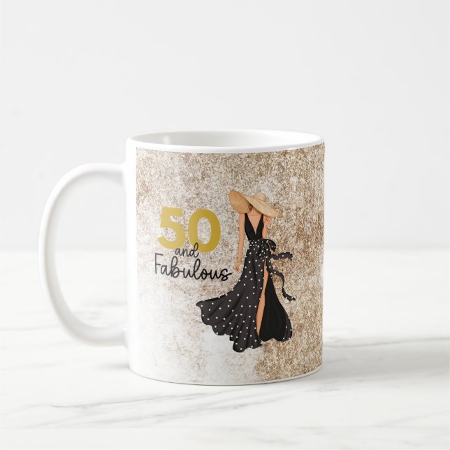 De Café 50 e fabulosa caneca preta e Dourada (Esquerda)