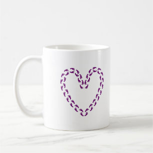 De Café 50 pés do roxo da caneca do amor