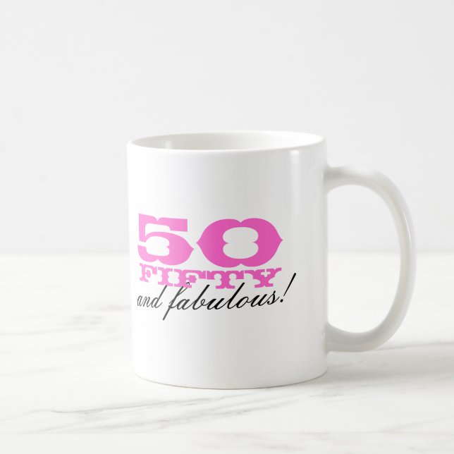 De Café 50th Caneca | 50 do aniversário e fabuloso! (Direita)